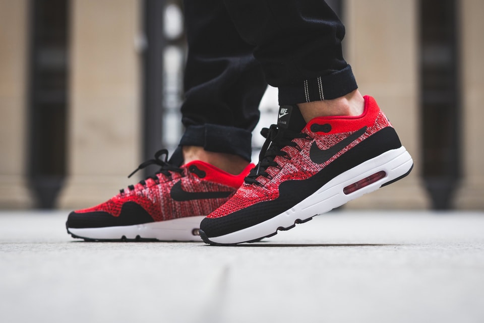 Nike Air Max 1 Flyknit 2.0 Red' | Hypebeast