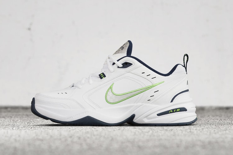 The Nike Air Monarch IV Gets Dressed in Crisp White, Lime Green and Navy Blue