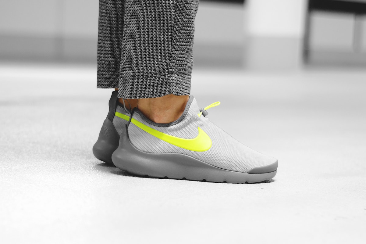 Nike Aptare Sneaker in Wolf Gray and Volt