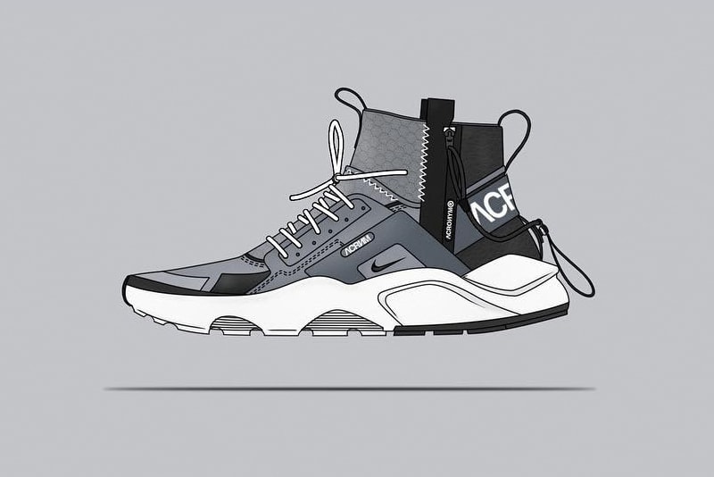 NikeLab ACRONYM Huarache Mid Concept Shoe