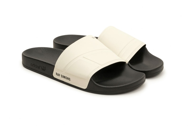 Raf Simons x adidas 2017 Adilette cream white black