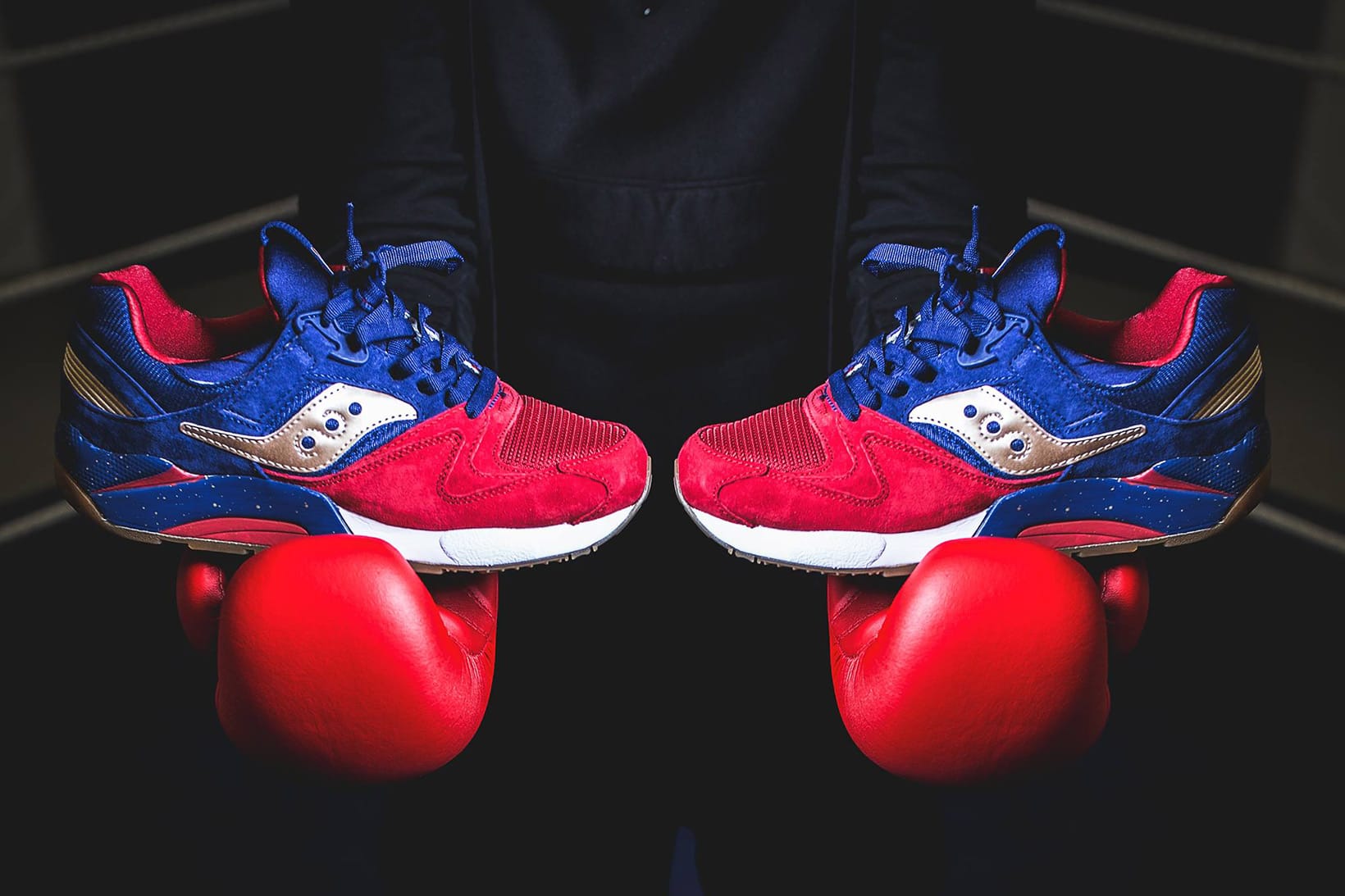 saucony grid 9000 blue red