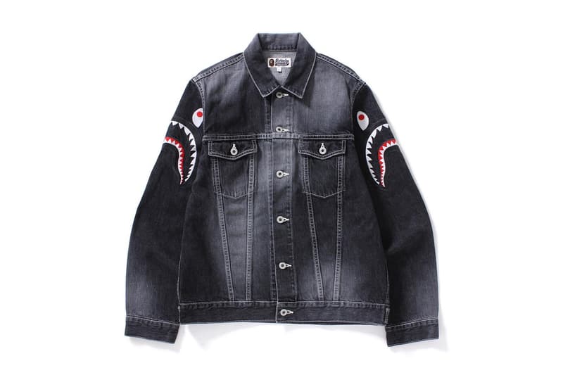 A Bathing Ape BAPE Shark Denim Trucker Jacket
