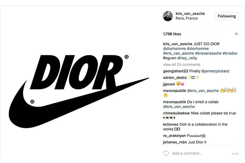 Dior Homme Nike Collaboration Just Do Kris Van Assche