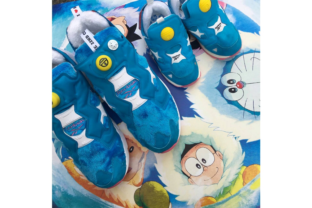 Doraemon x atmos x Packer Shoes x Reebok Instapump Fury