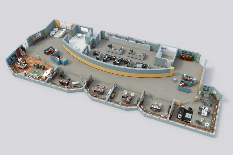 Drawbotics 3D Floor Plans The Office Mad Men Silicon Valley Parks and Rec
