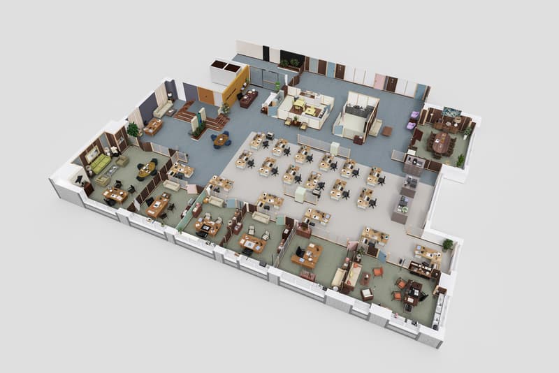 Drawbotics 3D Floor Plans The Office Mad Men Silicon Valley Parks and Rec
