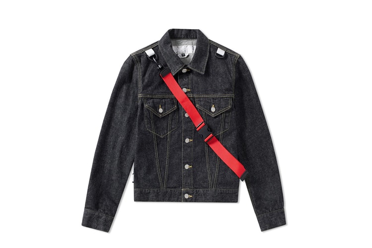 Check out GANRYU's Unique Adjustable Nylon Strap Selvedge Denim Jacket