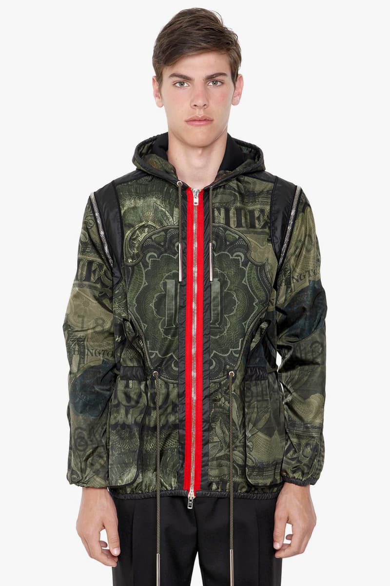 Givenchy's Camo Dollar Print Techno Satin Jacket