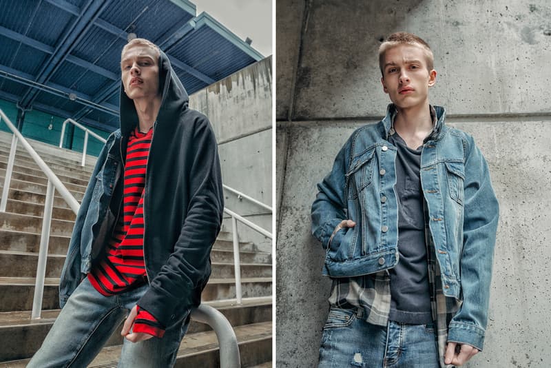 MNML 2017 Spring Collection M1 S line ankle zip denim