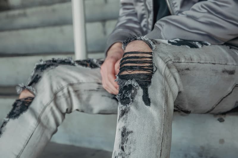 MNML 2017 Spring Collection M1 S line ankle zip denim