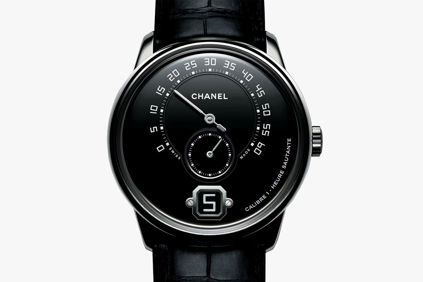 Monsieur de Chanel Limited Edition Platinum and Black Enamel