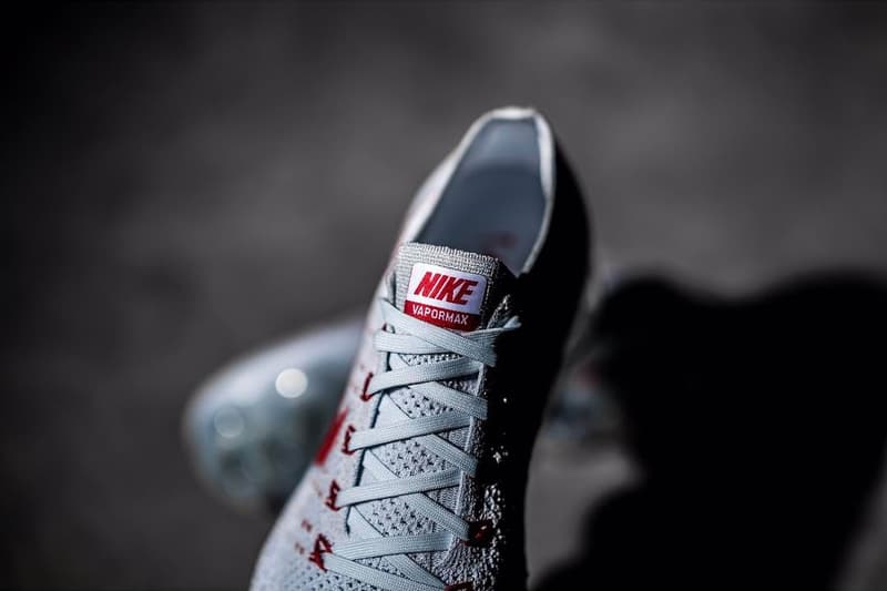 Nike VaporMax light grey red
