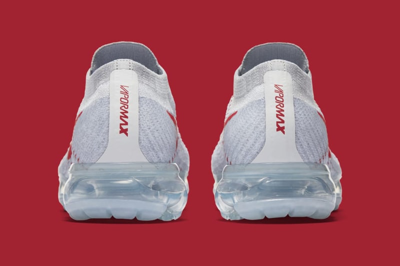 Nike VapoxMax Pure Platinum University Red Wolf Grey