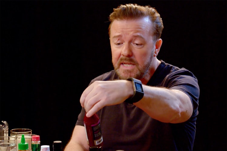 Ricky Gervais Joins 'Hot Ones' Wall of Shame