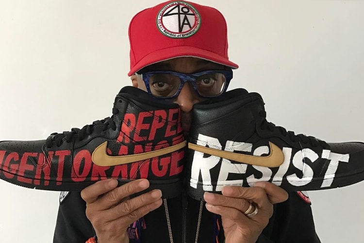 Spike Lee Shows off Custom Anti-Trump Jordans