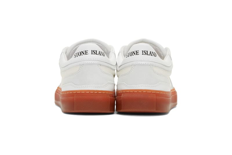 Stone Island White Canvas Sneakers