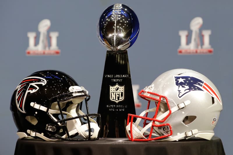 super bowl 51 li new england patriots atlanta falcons vince lompardi trophy tom brady matt ryan