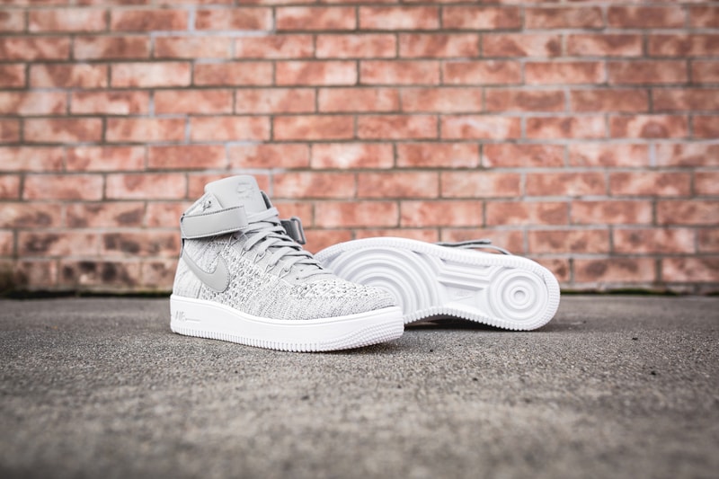 Wolf Grey Nike Air Force 1 Ultra Flyknit Mid Closer Look