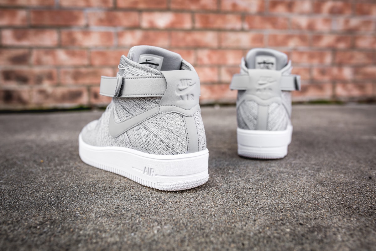 Wolf Grey Nike Air Force 1 Ultra Flyknit Mid Closer Look