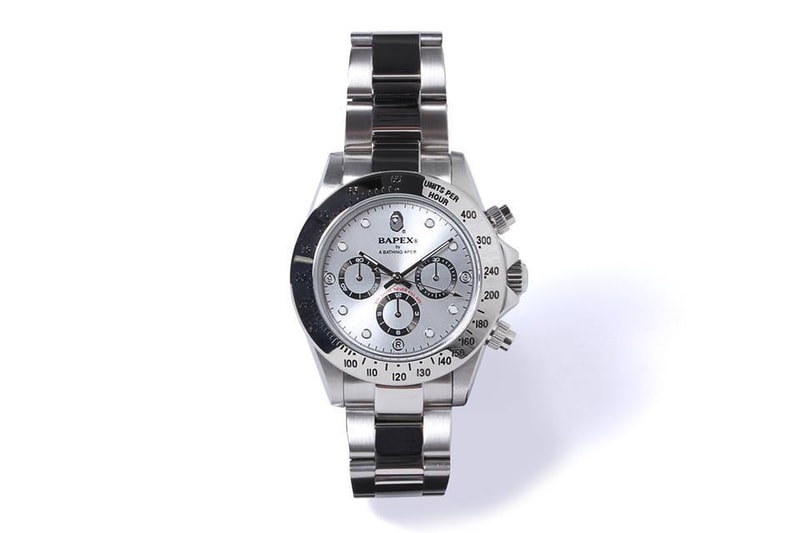 BAPEX Watch Camouflage Face Stainless Steel Solid Gold Solid Black