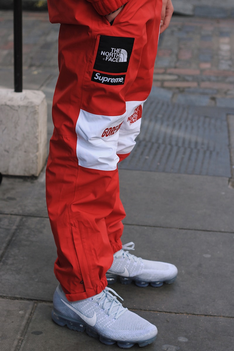 Supreme X The North Face Red Trousers Nike Vapormax