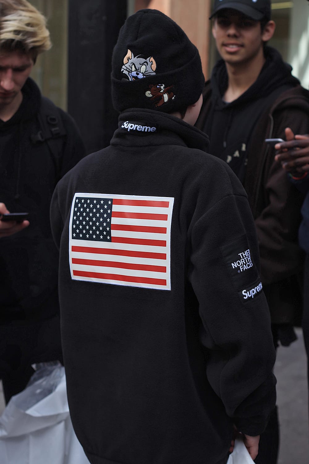 north face jacket with american flag