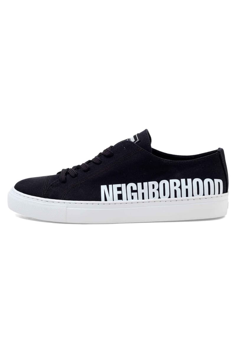 Wood Wood x Neighborhood Collaboration Black Sneakers Side