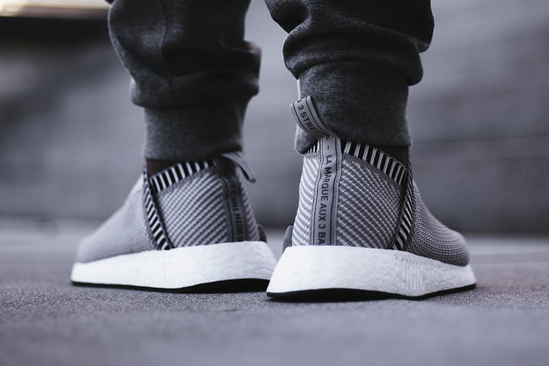 adidas Originals NMD City Sock 2 On-Feet Look Ronin Black Gray Silhouettes Footwear Sneakers Shoes