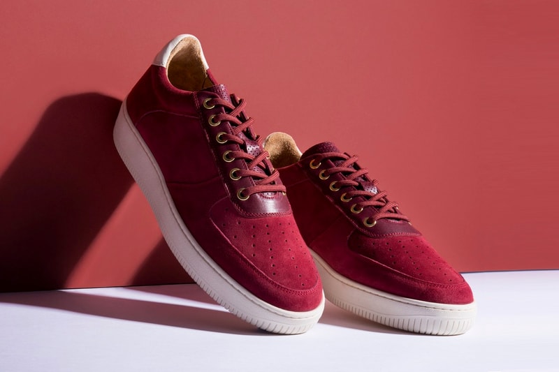 Aimé Leon Dore Q14 Sneaker in Burgundy Suede
