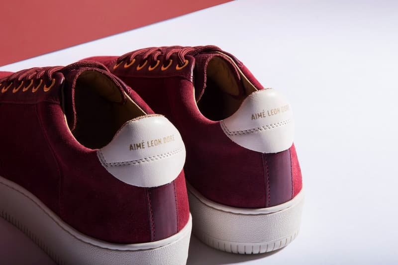 Aimé Leon Dore Q14 Sneaker in Burgundy Suede