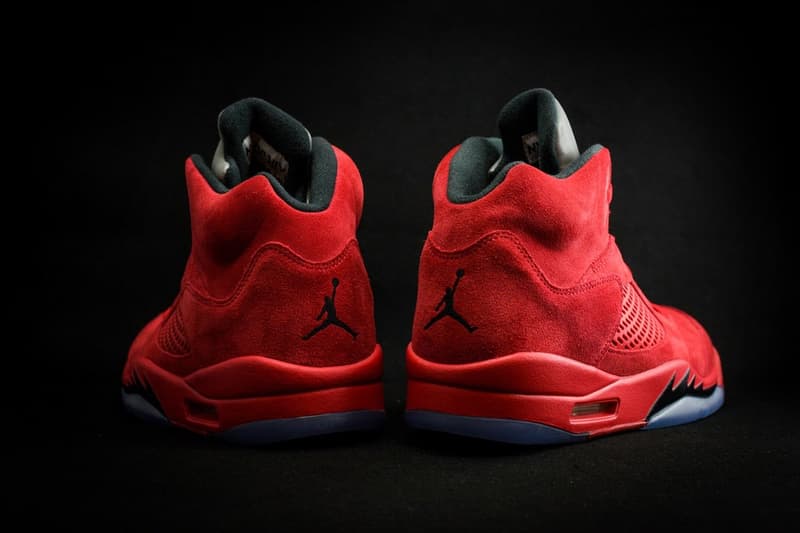 Air Jordan 5 Red Suede Jordan Brand Sneakers Basketball Shoes