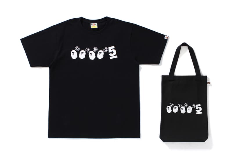 BAPE Dover Street Market Ginza 5th Anniversary Collection BE@RBRICKS Tote Bags T-shirts tees BEARBRICK Medicom Toy