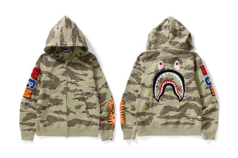 BAPE Unveils Tiger Camouflage 2017 Spring/Summer Collection A Bathing Ape Japan Hoodies T-shirts Bags