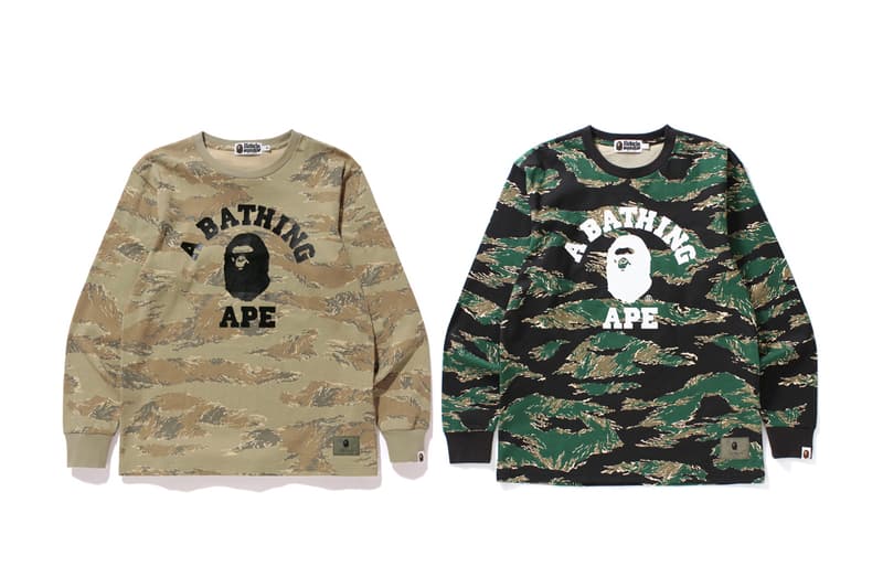 BAPE Unveils Tiger Camouflage 2017 Spring/Summer Collection A Bathing Ape Japan Hoodies T-shirts Bags