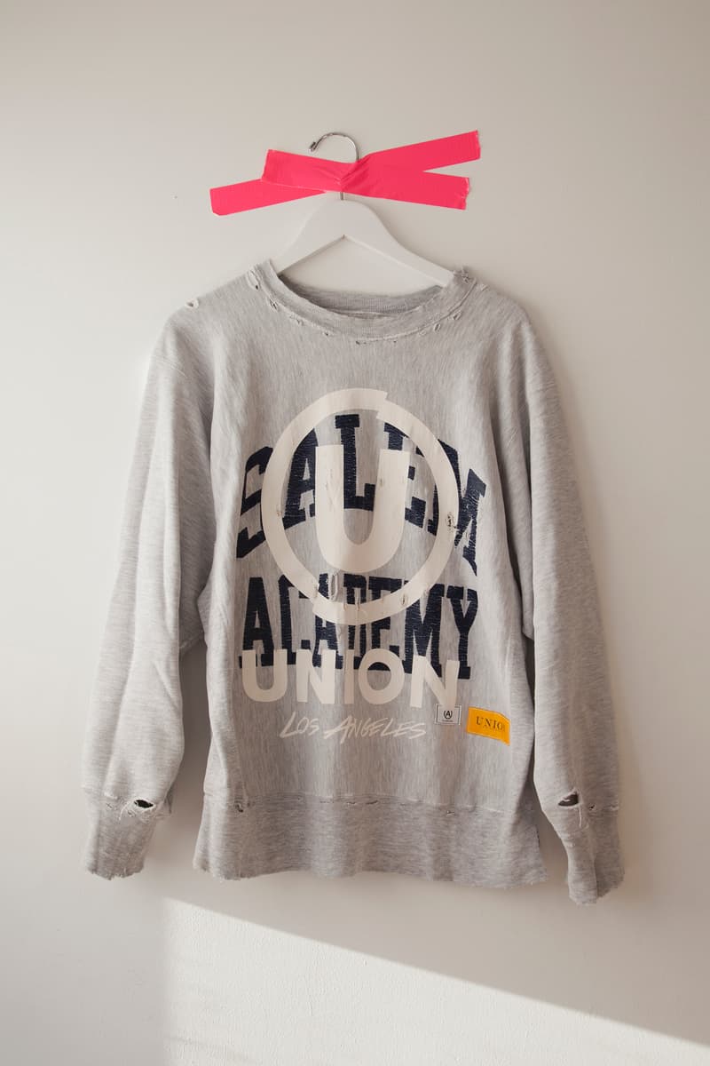 Union Los Angeles Champion Collegiate Crewnecks Grey Pullover