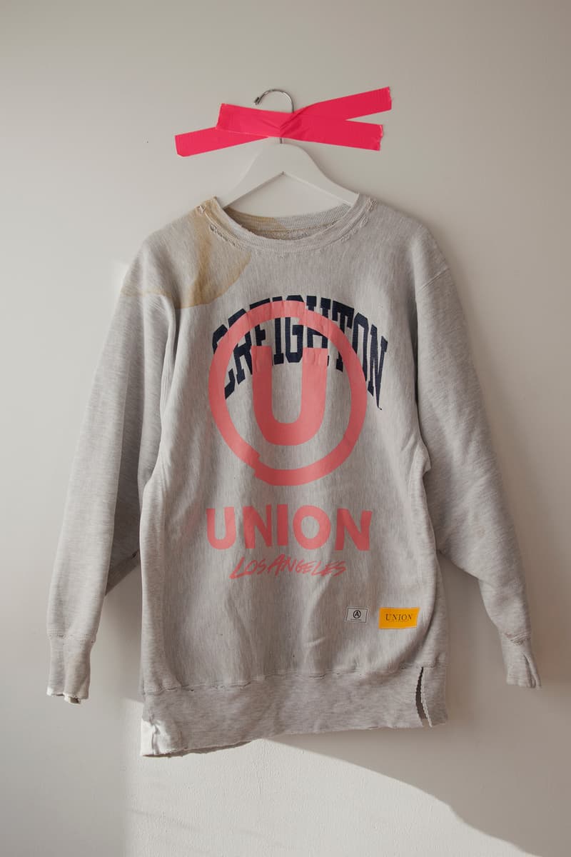 Union Los Angeles Champion Collegiate Crewnecks Grey Pullover