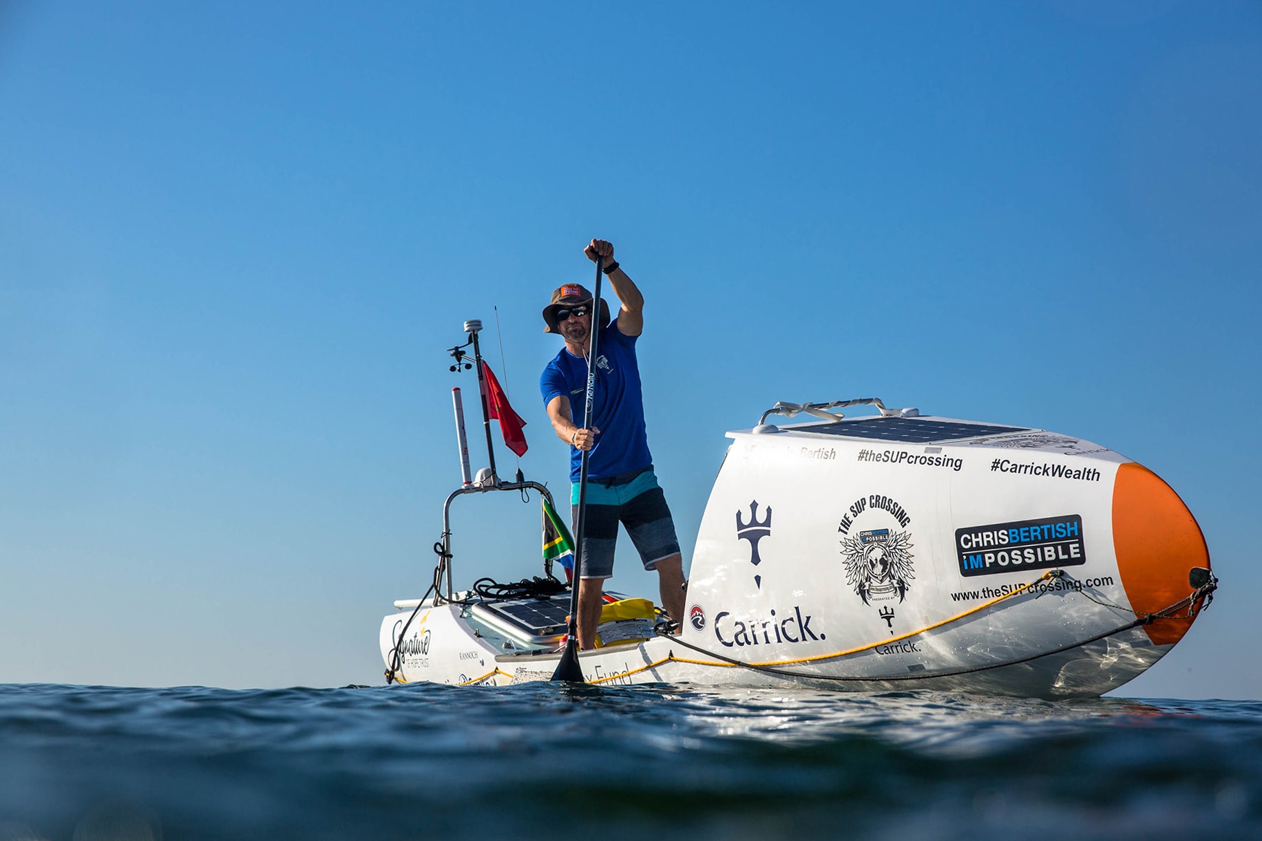 Chris Bertish On Paddle Board Guinness World Record