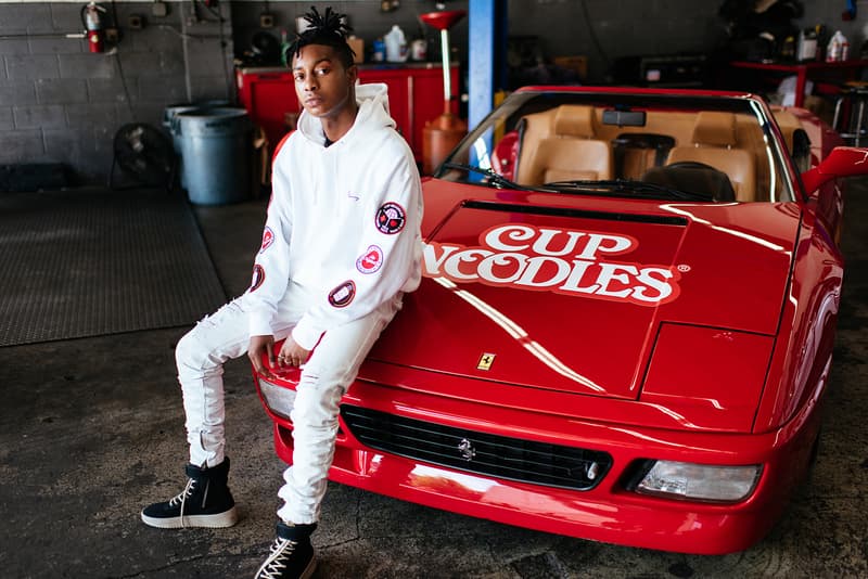 Young and Reckless Nissin Cup Noodles capsule collection custom ferrari red white