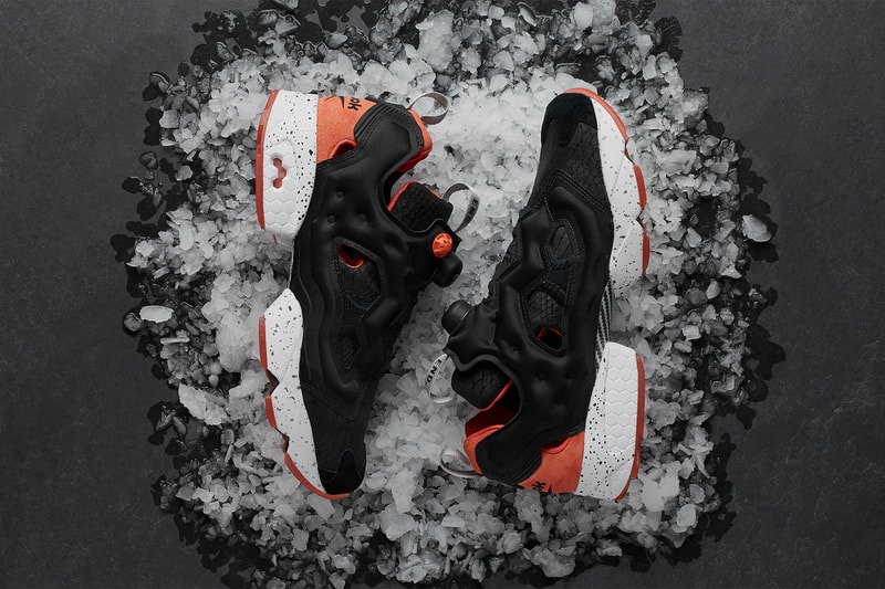 END Reebok Instapump Fury Black Salmon