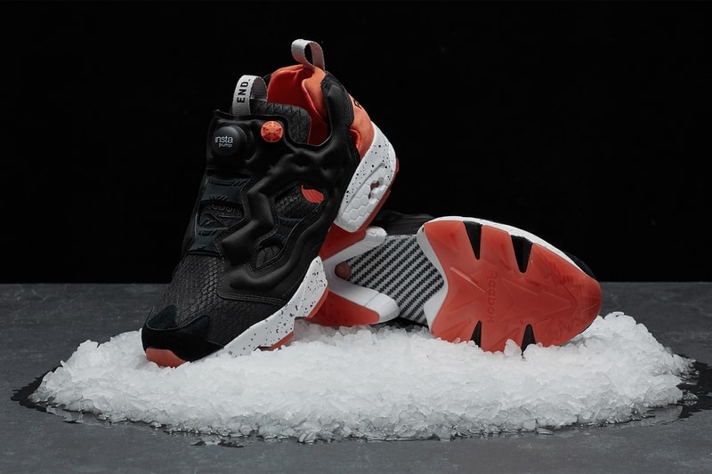 END Reebok Instapump Fury Black Salmon