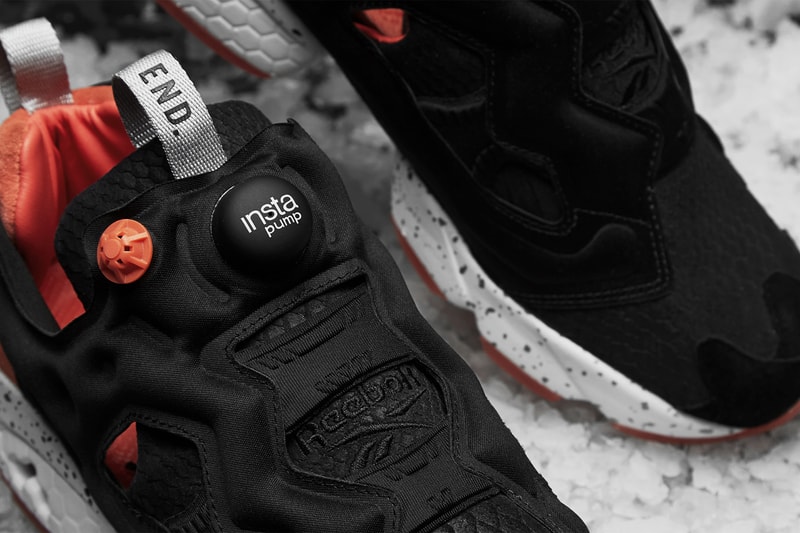 END Reebok Instapump Fury Black Salmon