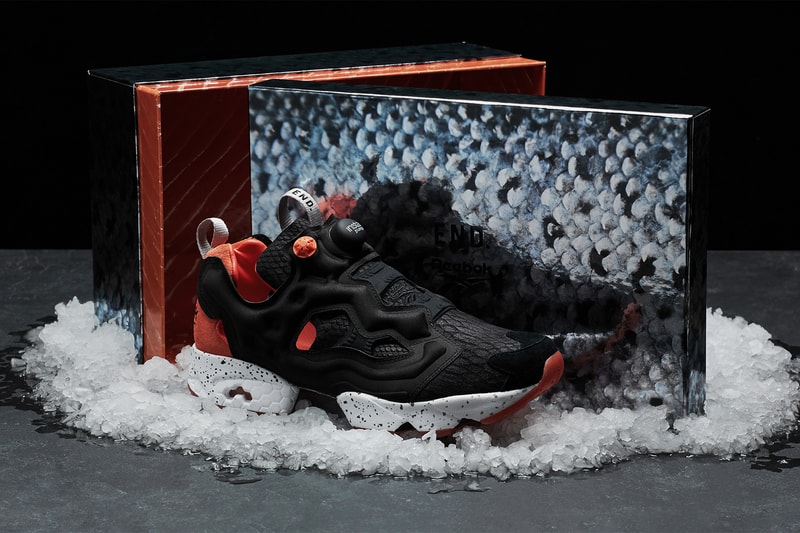 END Reebok Instapump Fury Black Salmon