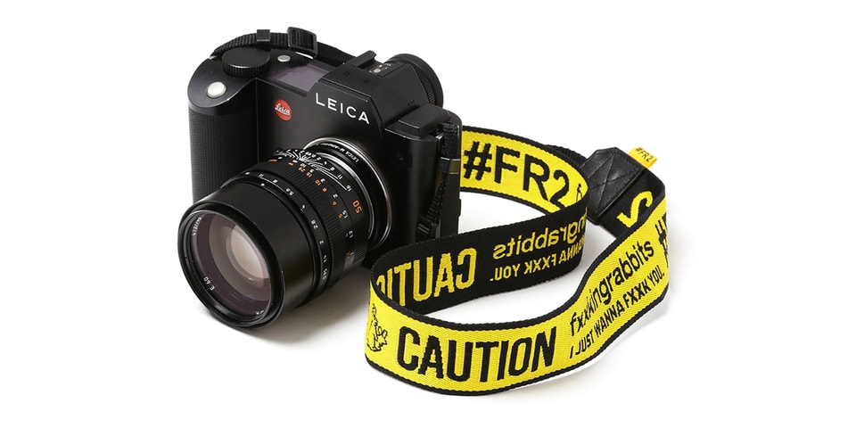 Fxxking Rabbits Yellow Caution Camera Strap Hypebeast