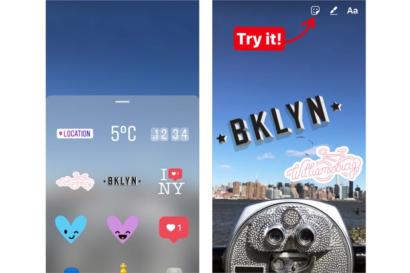 Instagram Stories Adds Geostickers