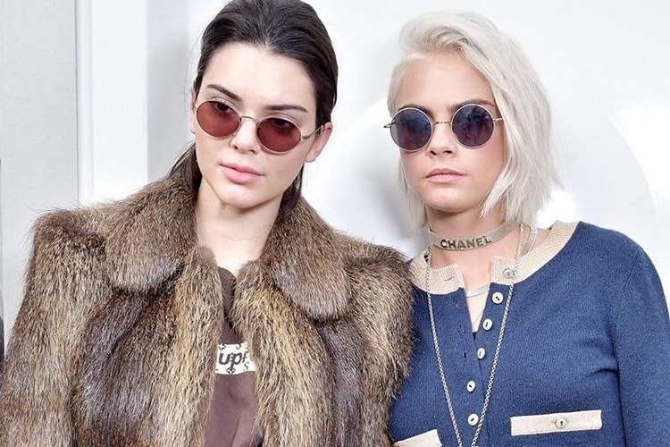 Kendall Jenner and Cara Delvingne Snapped Wearing Various Supreme Items While at the Chanel Show