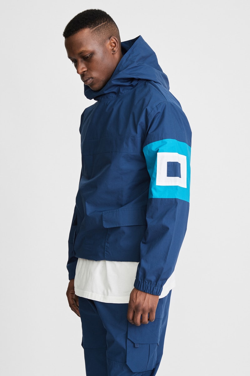 KITH x Aimé Leon Dore Mykonos Collaboration Navy Nammos Pullover Sailing Jacket Side