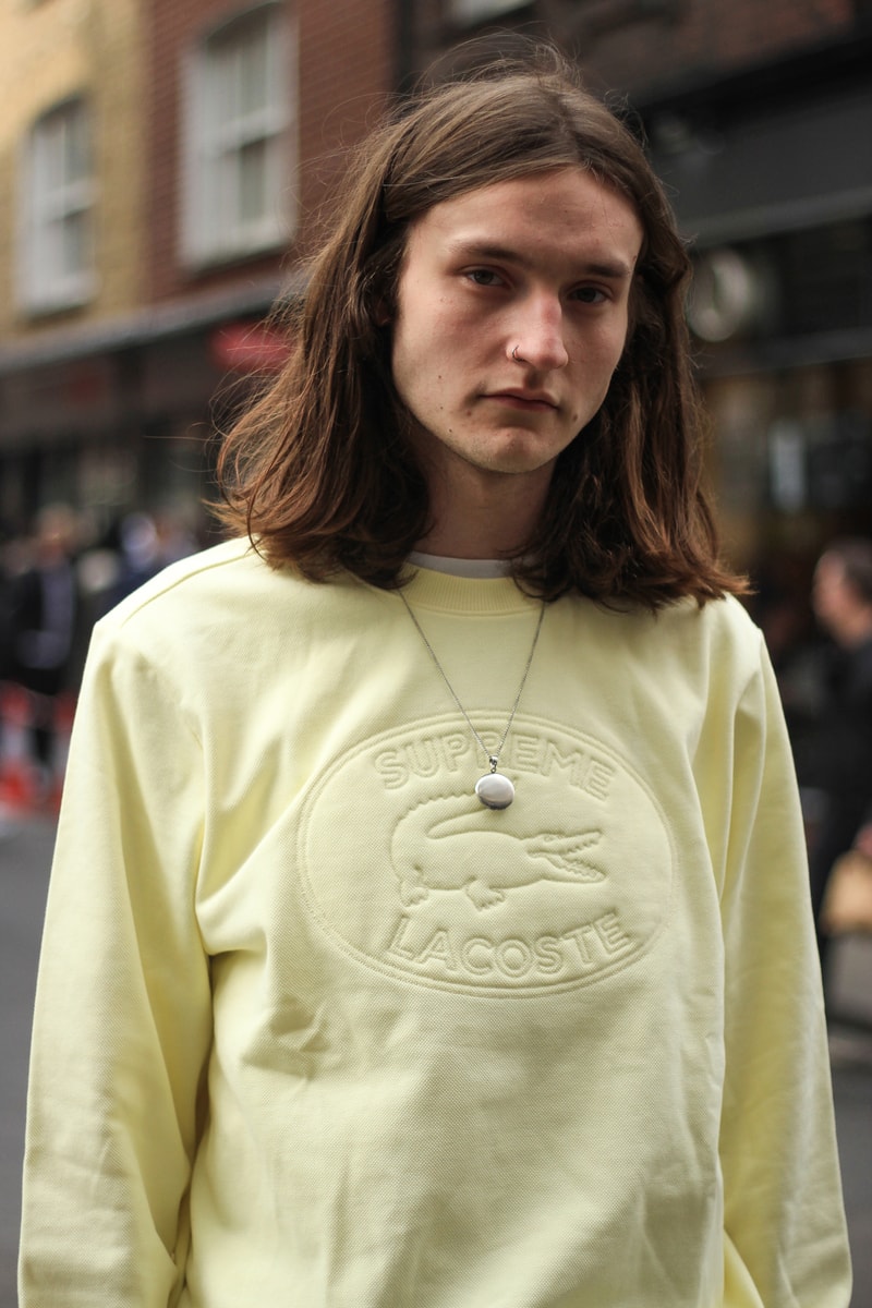 Lacoste x Supreme Yellow Crewneck