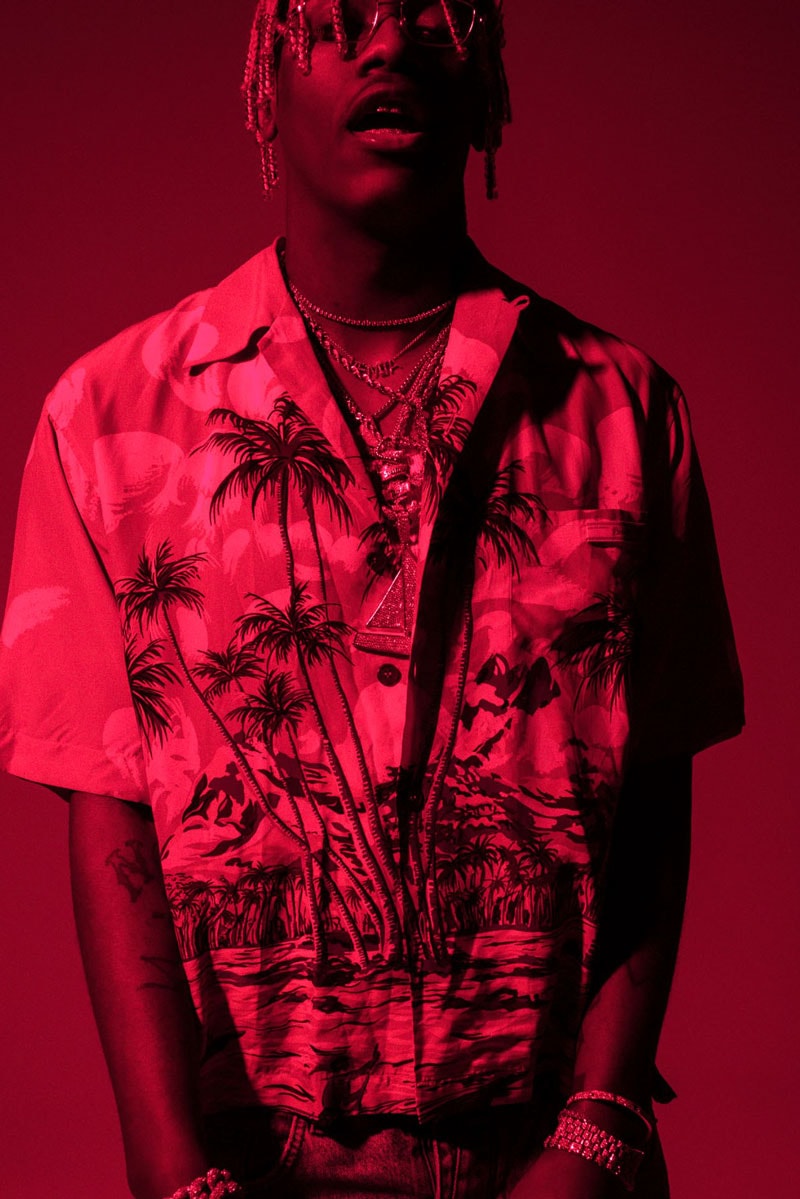 Lil Yachty in Hulkamania Shirt With Dog For EXIT Magazine