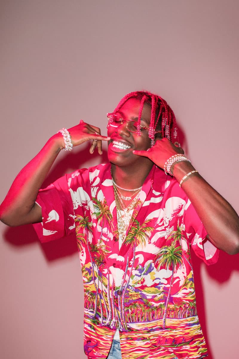 Lil Yachty in Hulkamania Shirt With Dog For EXIT Magazine